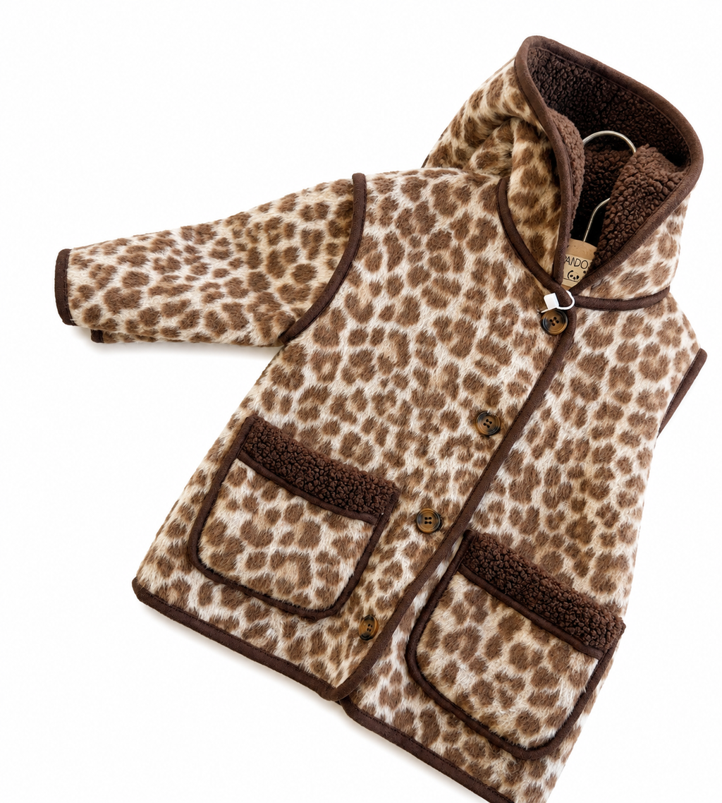 Cappottino Teddy Animalier con Cappuccio