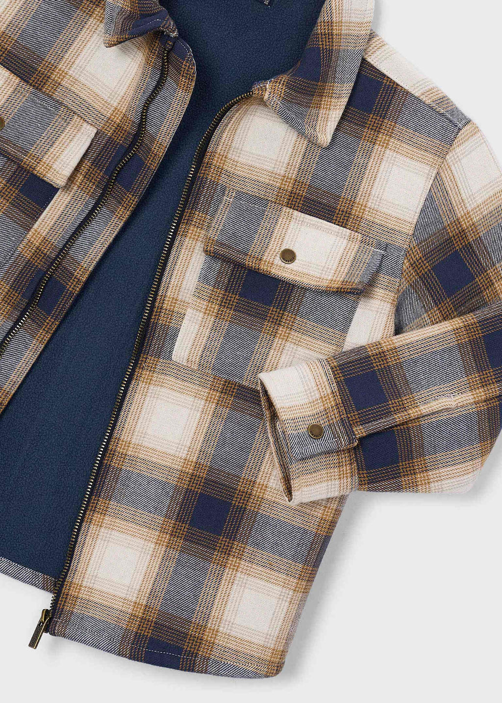 Giacca Camicia Mayoral Check con Interno in Pile