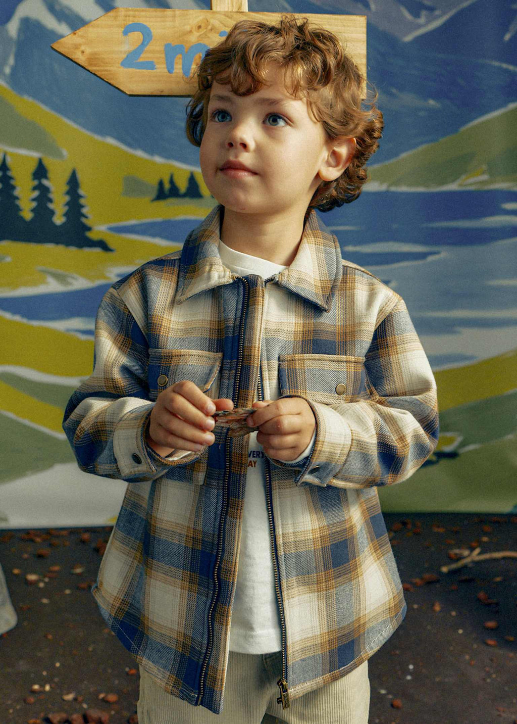 Giacca Camicia Mayoral Check con Interno in Pile