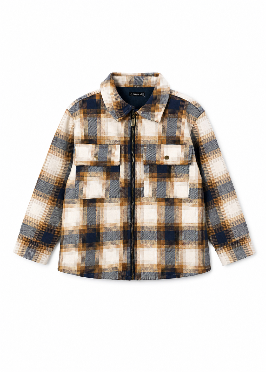 Giacca Camicia Mayoral Check con Interno in Pile
