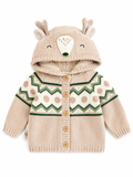 Cardigan Baby Cerbiatto con Cappuccio 🦌🌿