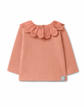Maglia Rosa Terracotta con Colletto Ricamato Snug