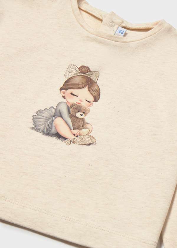 Maglia Panna con Bimba e Orsetto
