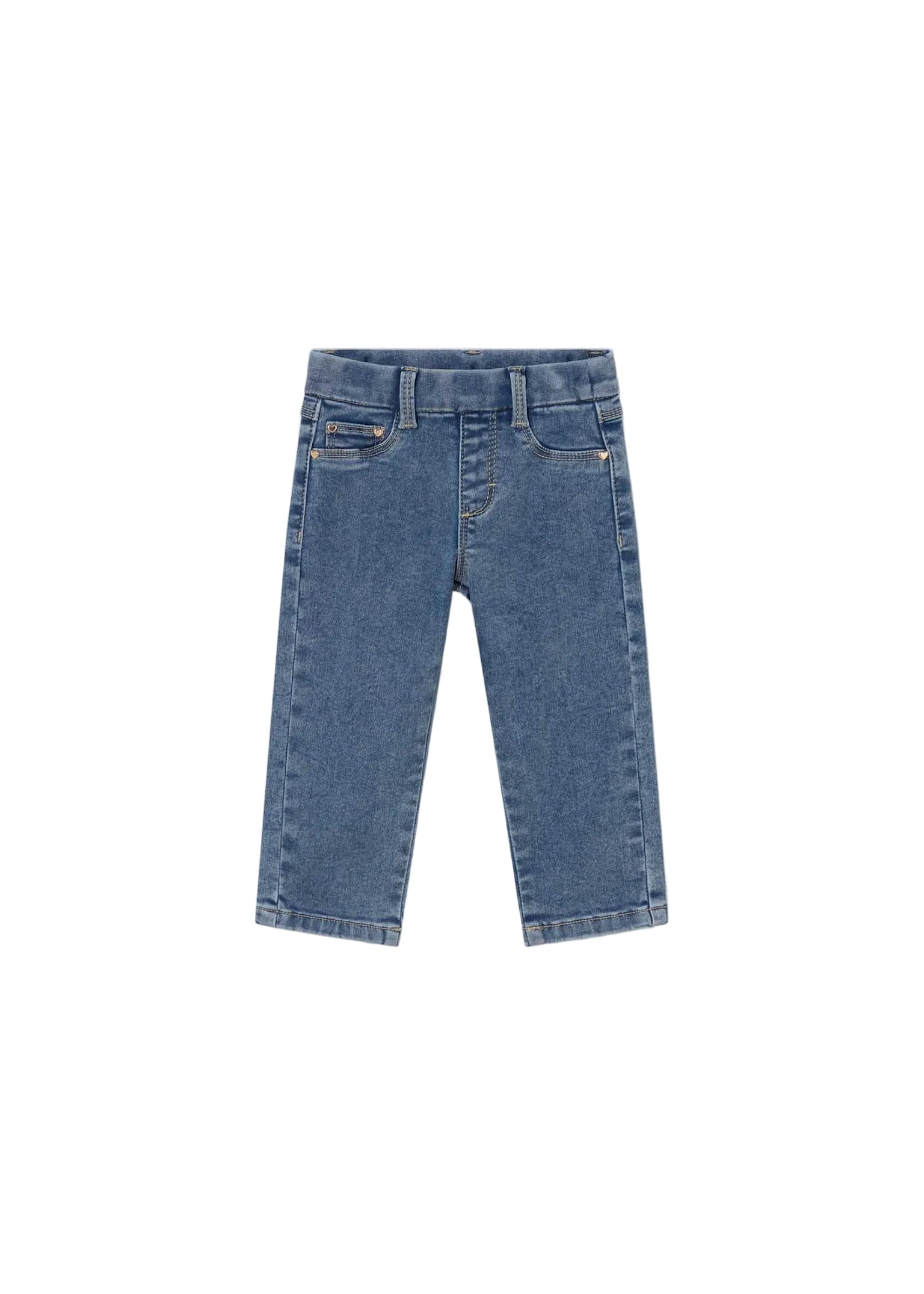 Leggings in Denim con Cuori