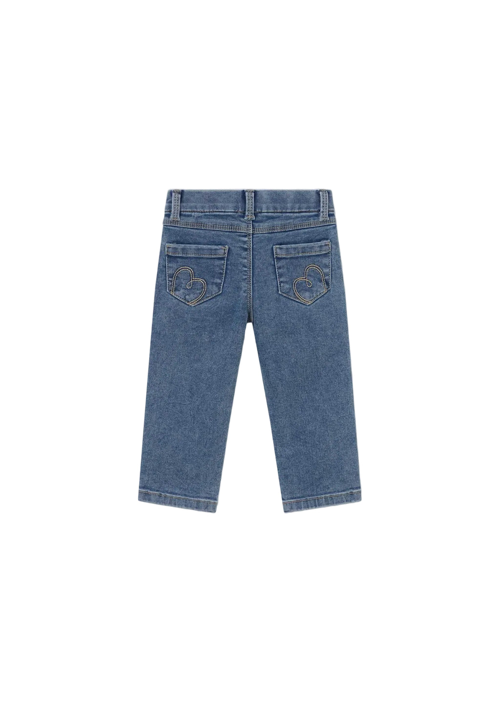 Leggings in Denim con Cuori