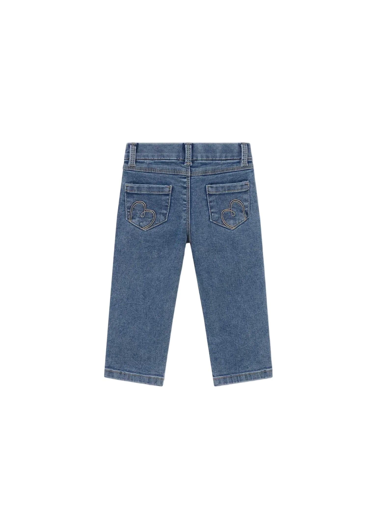 Leggings in Denim con Cuori