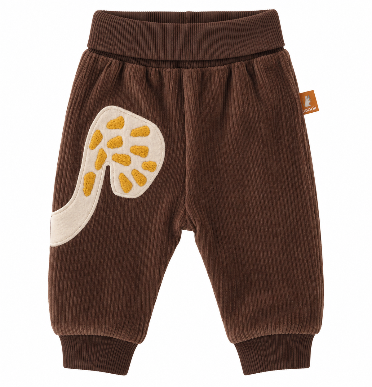 Pantalone Baby Boboli in Velluto con Applicazione
