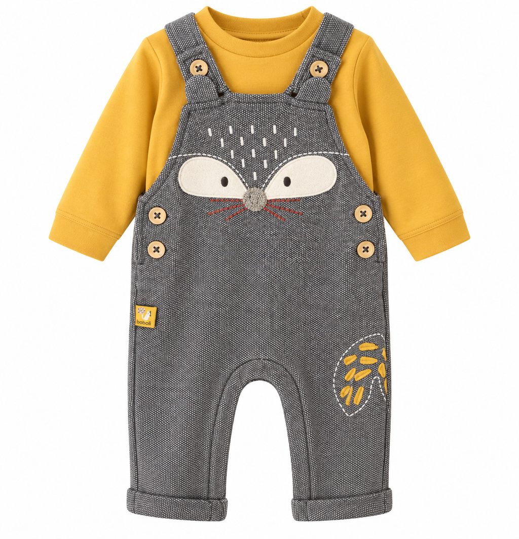 Salopette Baby con Maglia Senape