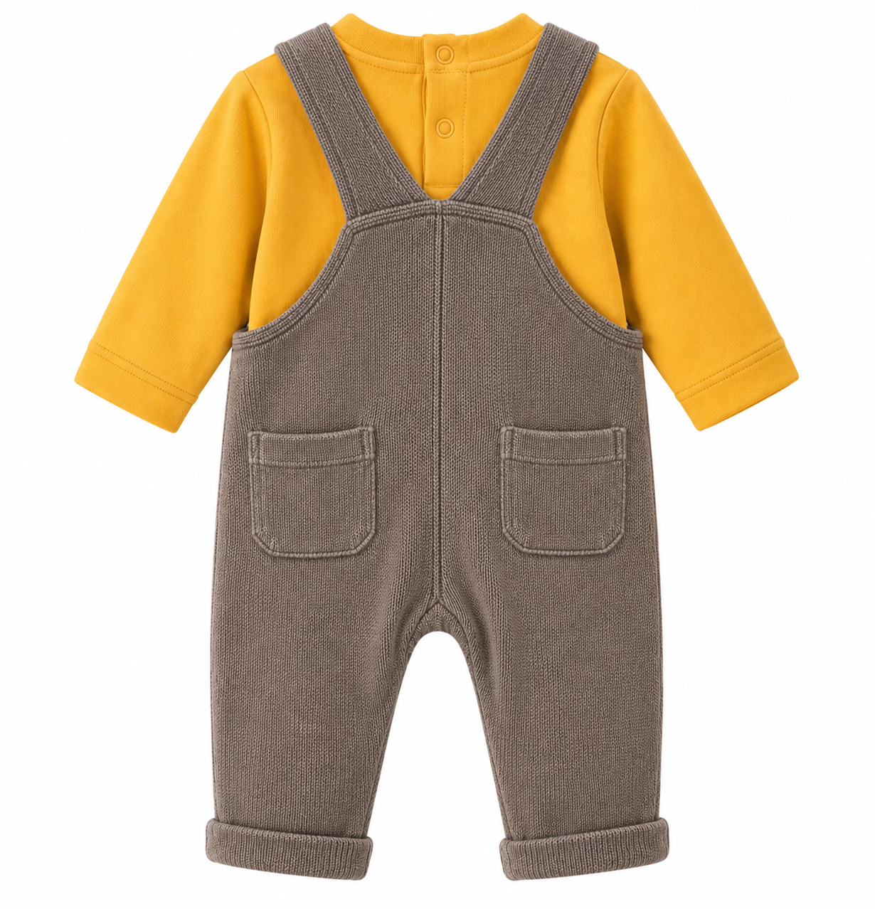 Salopette Baby con Maglia Senape