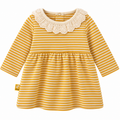 Abito Baby Boboli a Righe con Colletto Ricamato