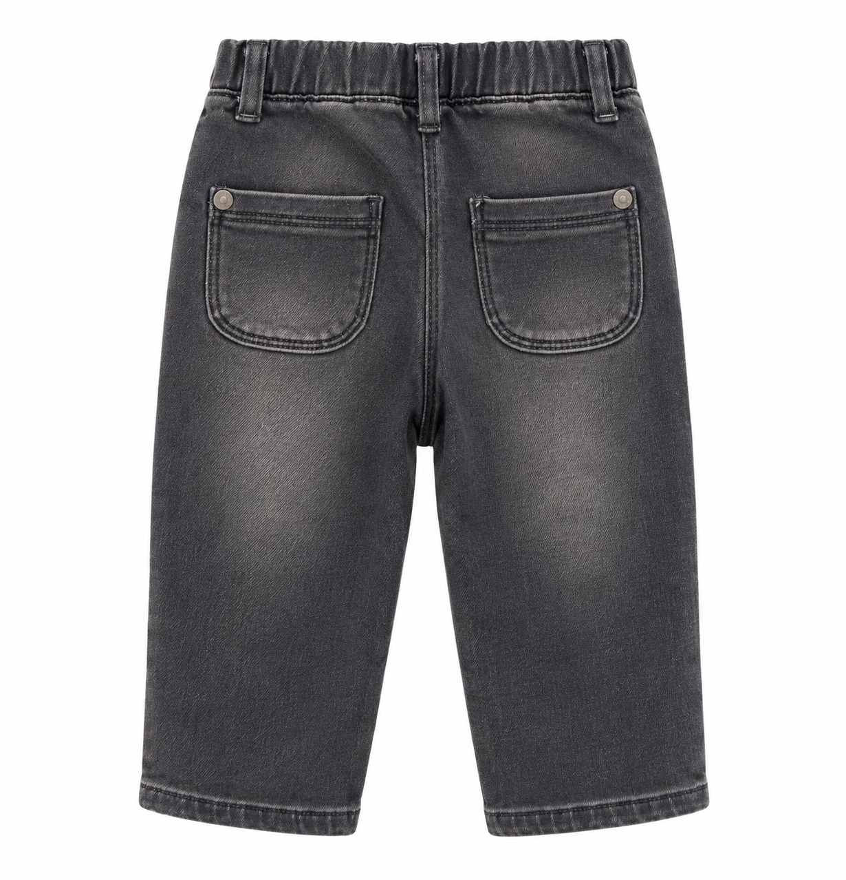 Jeans Baby Boboli Grigio con Fiori Ricamati