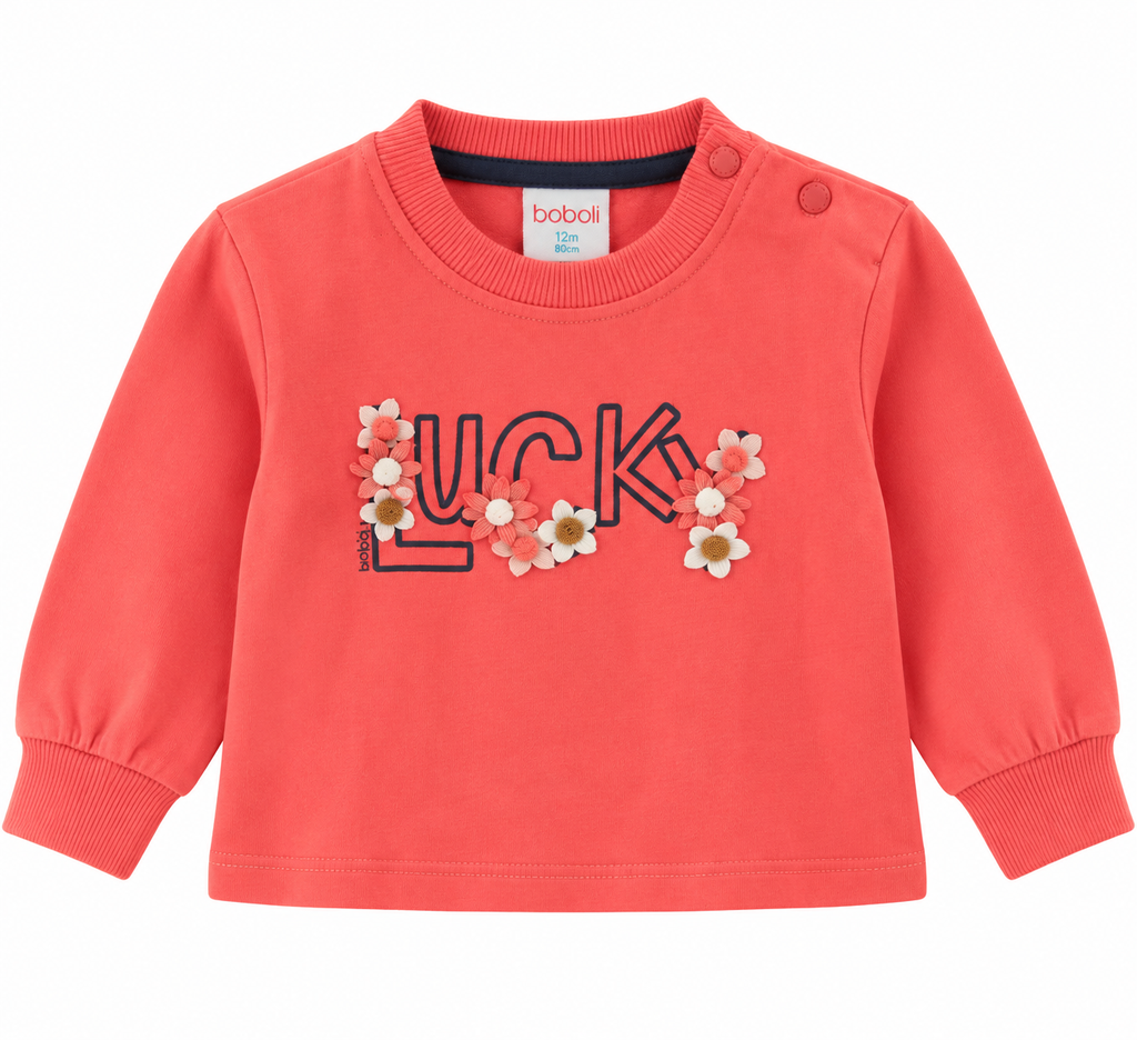 Maglia Baby Boboli “Lucky” con Fiori 3D
