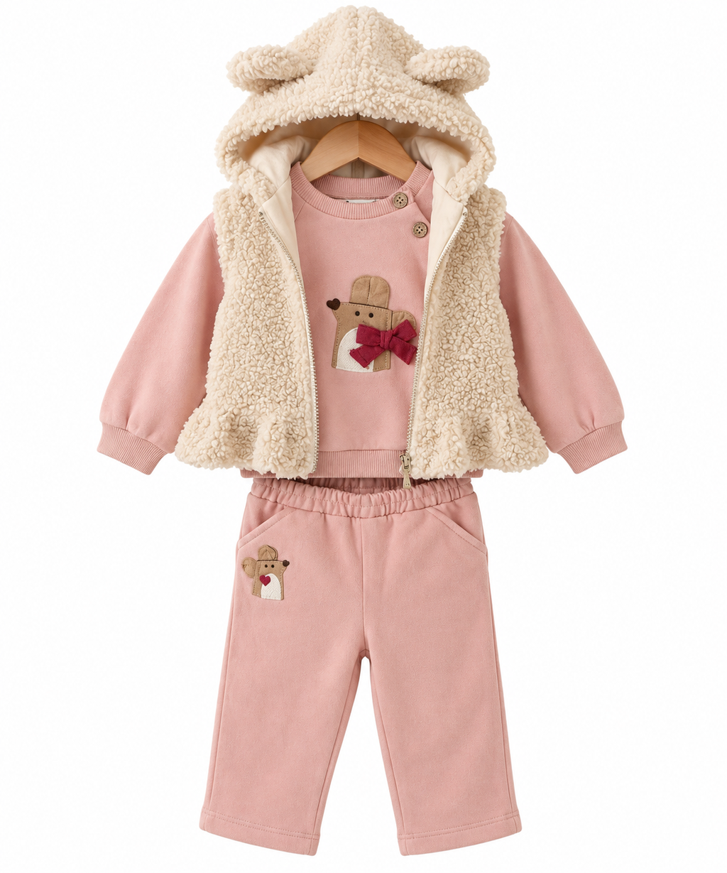 Felpa Rosa con Topolino e Fiocco 🎀🐭