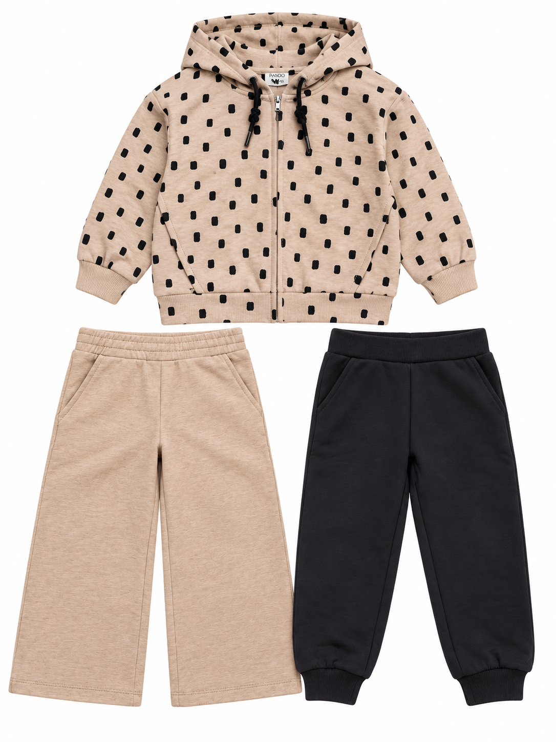 🤎 Set 3 Pezzi Bimbo Urban Beige & Nero