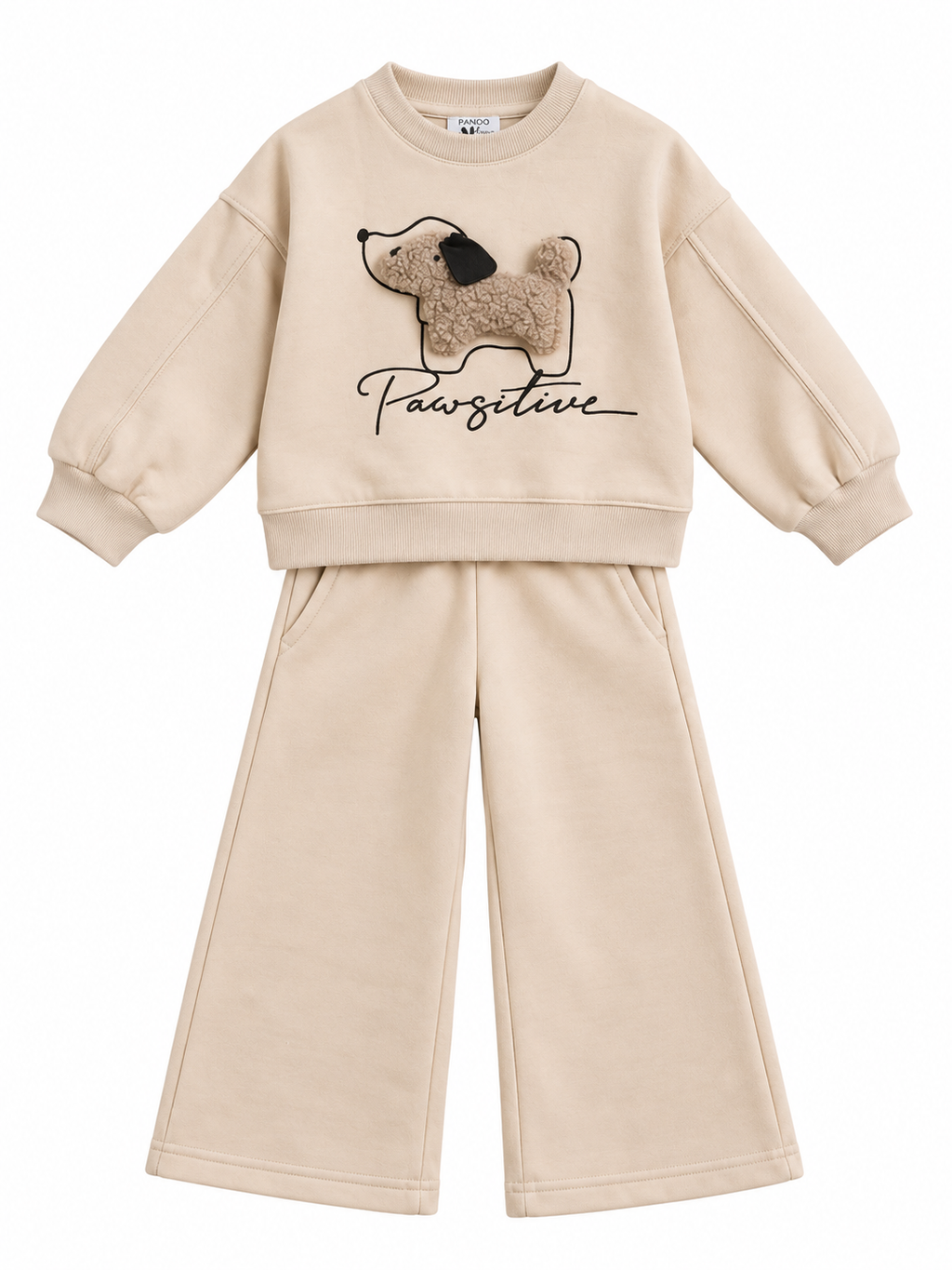 Completo Bimba Pawsitive con Cagnolino 3D – Beige