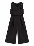 Completo Bimba Mayoral Gilet Flower & Pantalone Palazzo