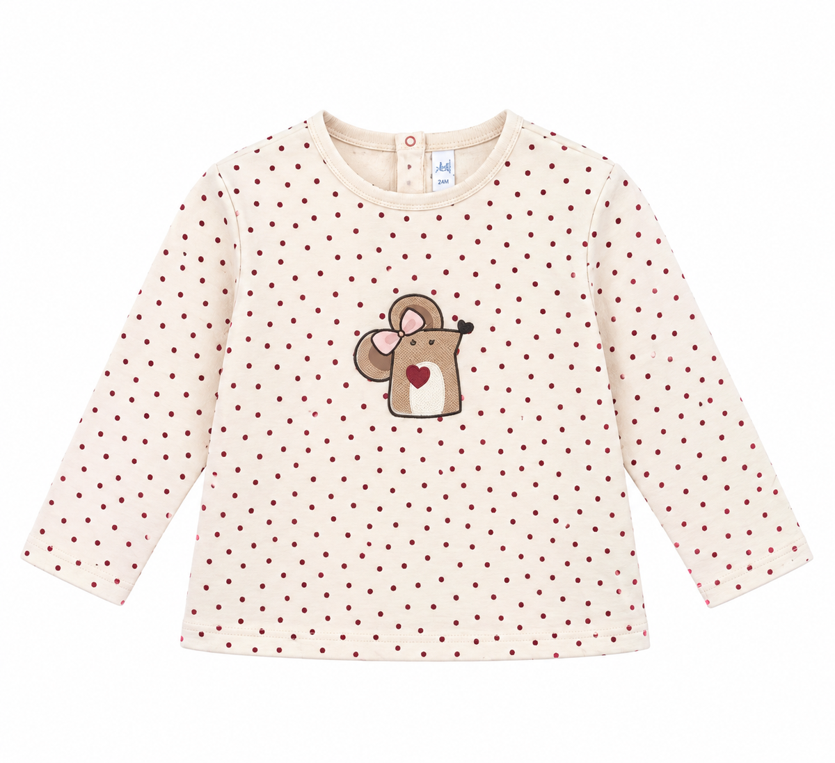 🐭 Maglia Bimba “Topolina del Cuore” a Pois