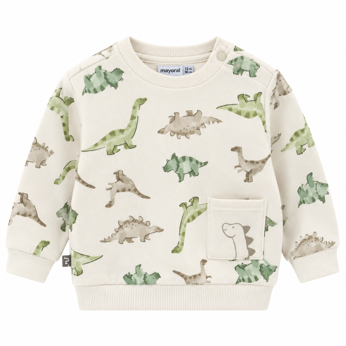 🦕 Felpa Bimbo Mayoral “Dino Adventure” Panna