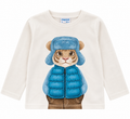 Maglia Mayoral con Tigrotto e Gilet – Panna e Azzurro 🐯💙