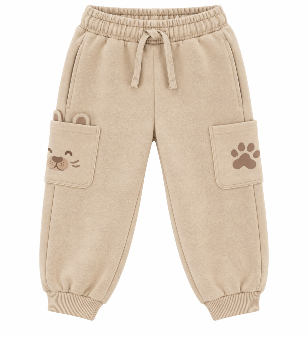 Pantalone Jogger Cargo Mayoral con Tigrotto – Beige 🐾