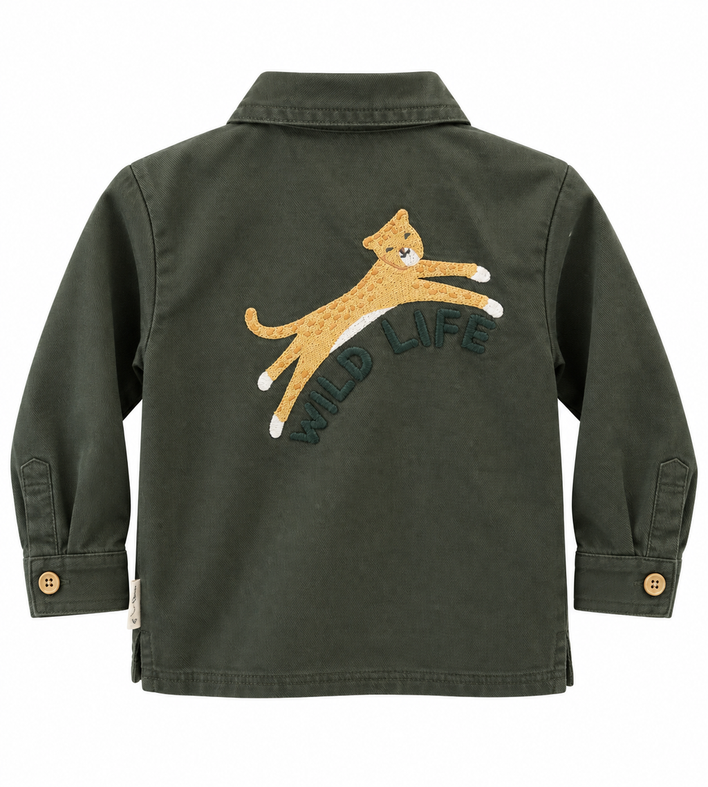 Camicia Safari Wild Life verde oliva