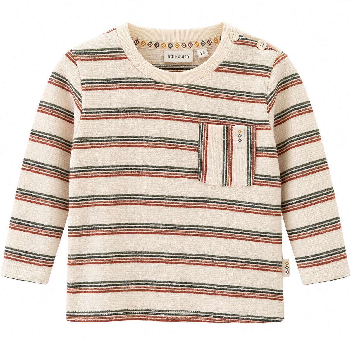 Maglia Little Dutch Safari a righe con taschino
