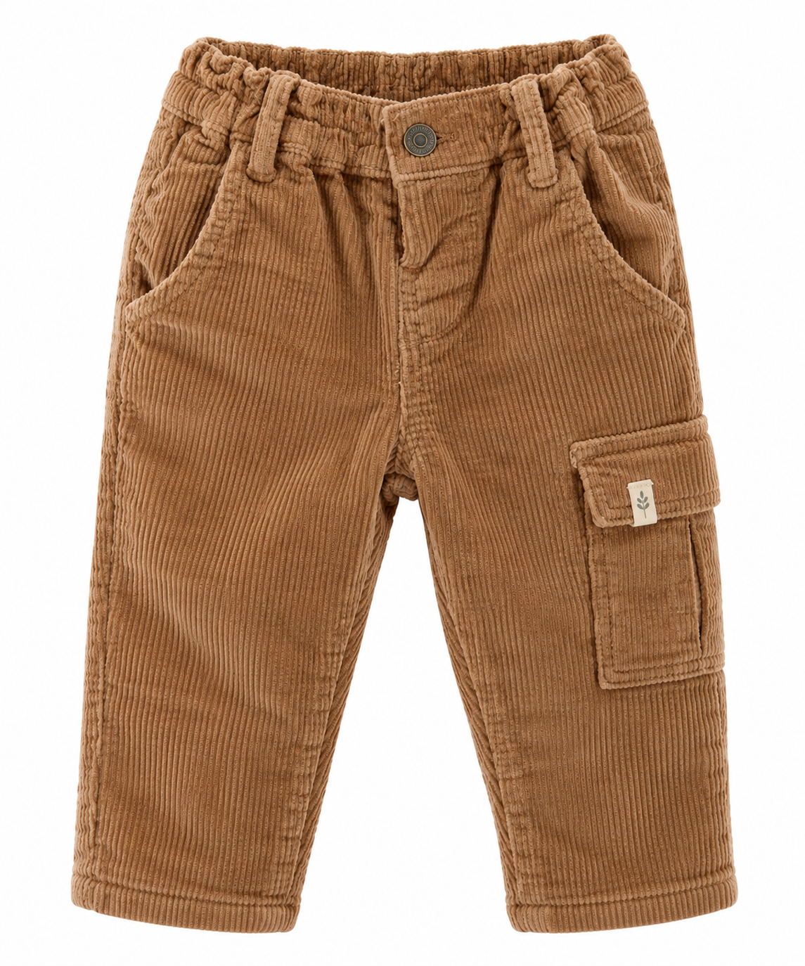 Pantalone Cargo in Velluto Cammello