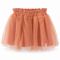 Gonna in tulle terracotta con vita elasticizzata