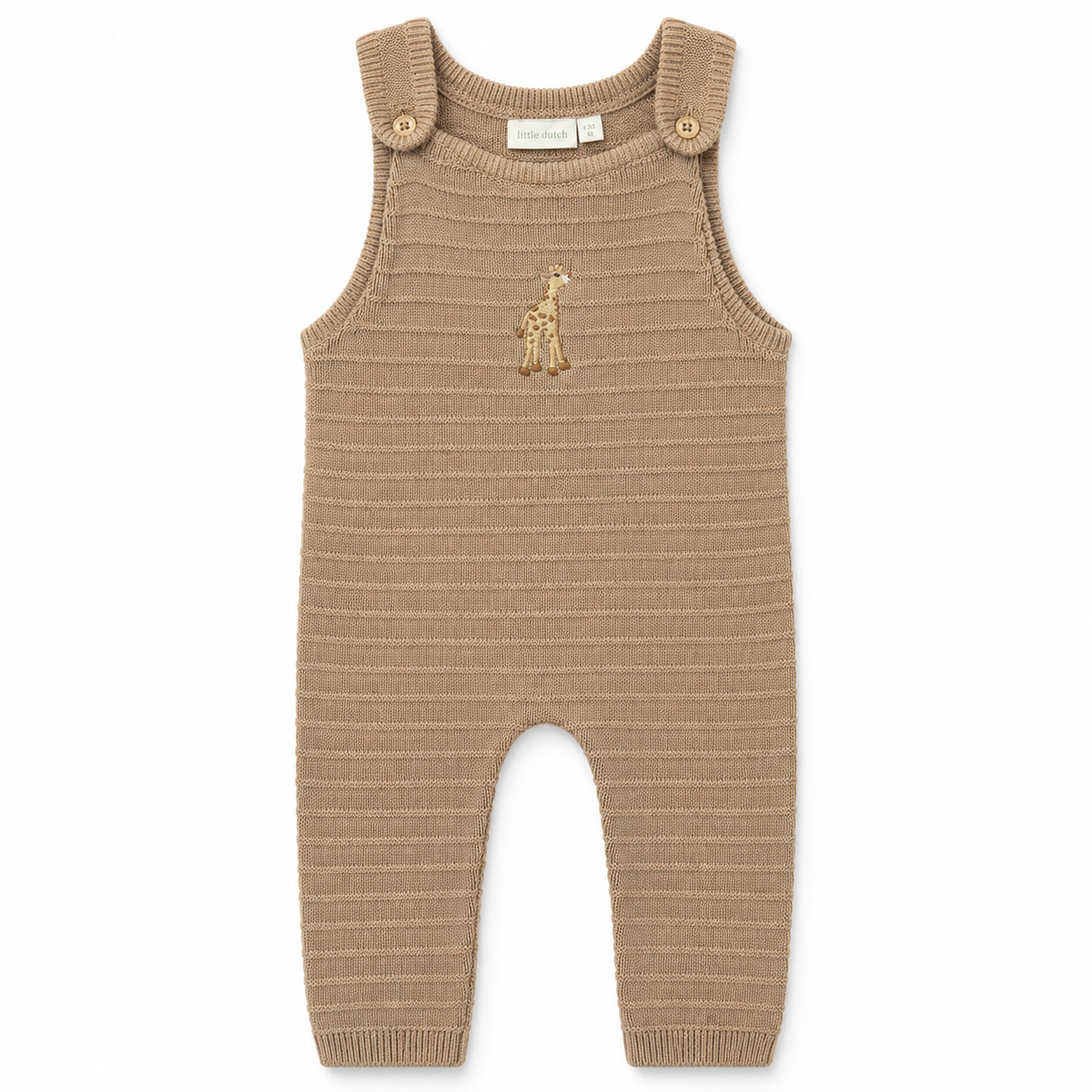 Salopette unisex in maglia Little Dutch – Giraffa