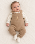 Salopette unisex in maglia Little Dutch – Giraffa