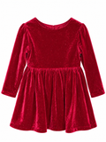 Abito bambina in velluto rosso con brillantini Boboli ✨